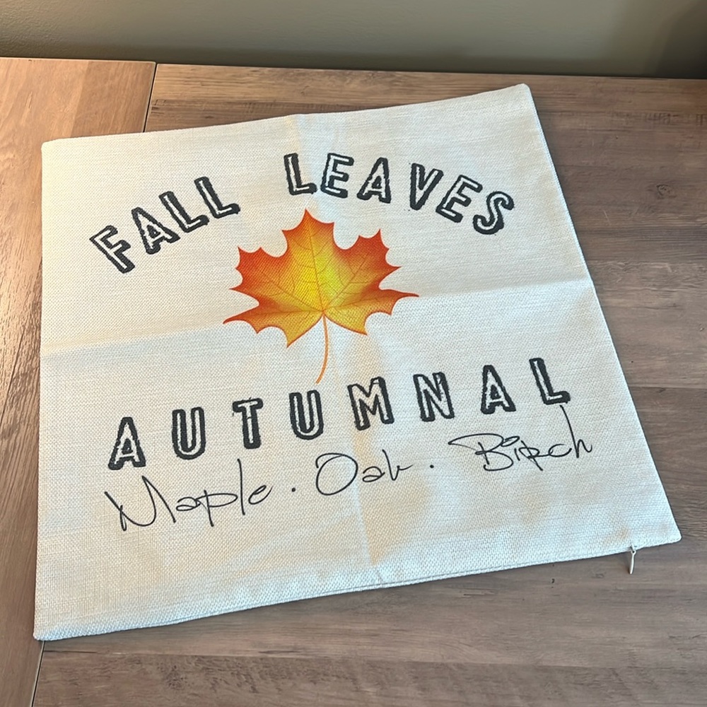 Aeney Fall Leaves Zippered Pillow Cover